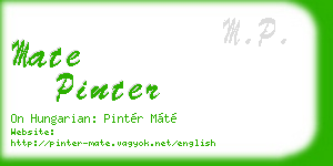 mate pinter business card