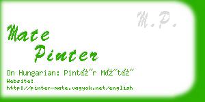 mate pinter business card